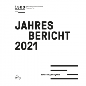 Das weiße Coverbild des Jahresberichts 2021.